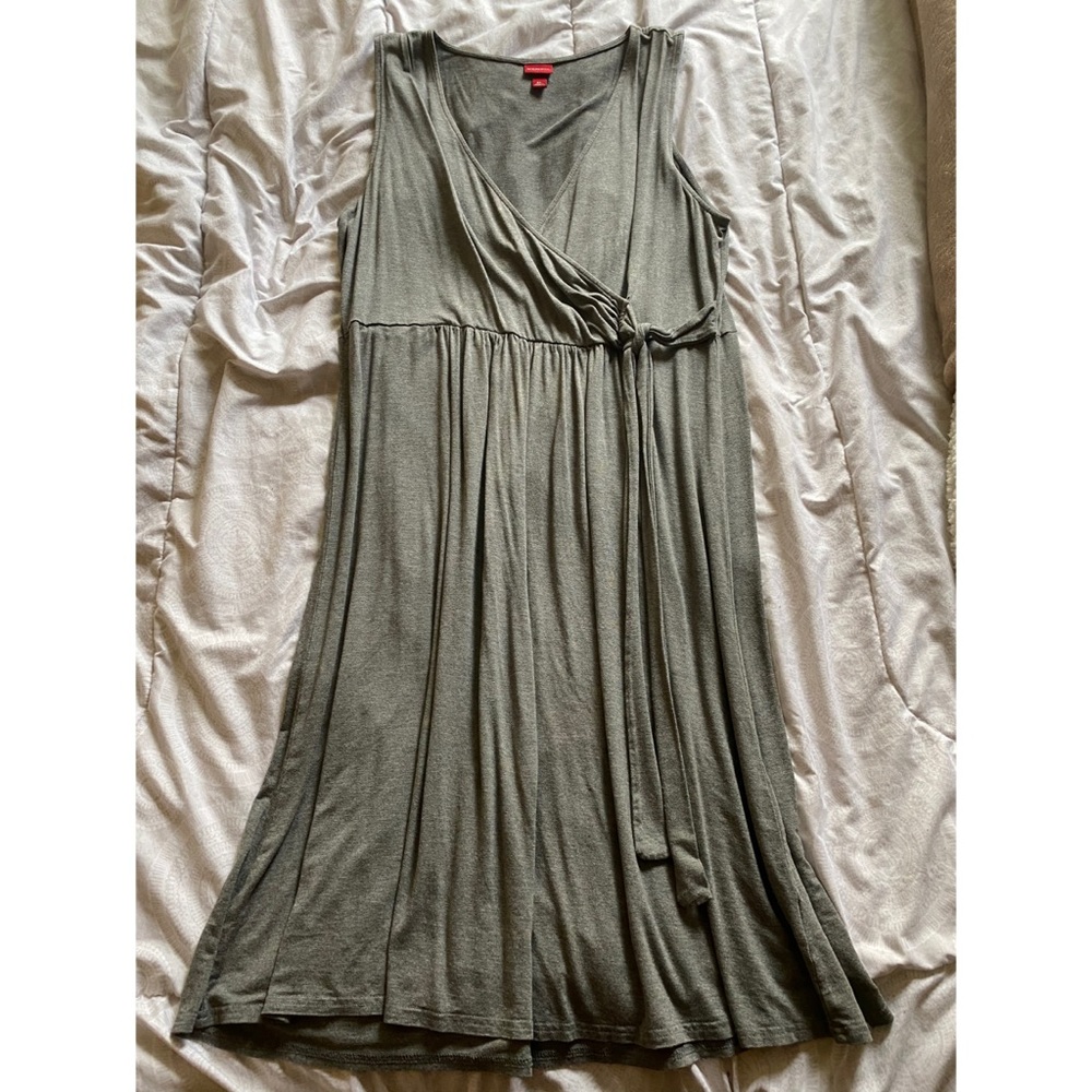 Gray Wrap Dress